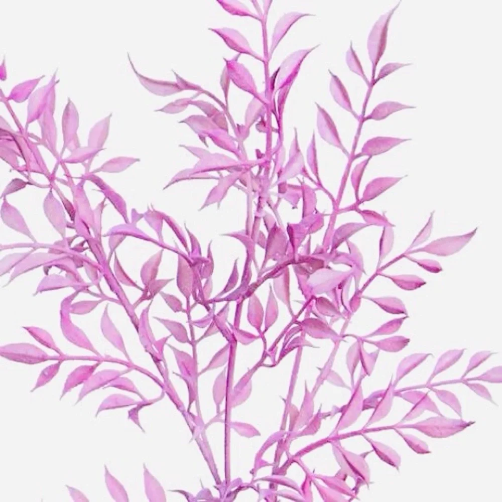Pink Sharp Fern Stem Long Artificial Flower Faux Plant 28” Long